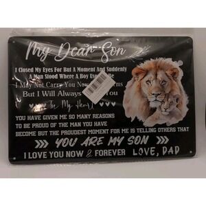 My Dear Son-Steel‎ Decor Sign 12x8